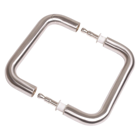 This is an image of a Steel Line Door Pull Handle Back to Back 225mm Satin Stainless Steel finish, ss-d220013-s that is available to order from T.H Wiggans Ironmongery in Kendal.