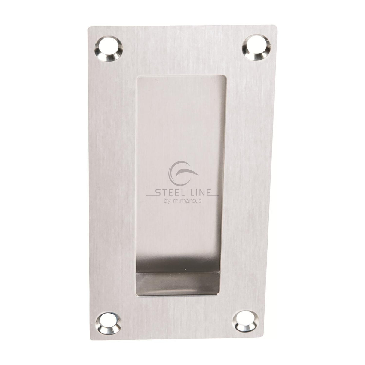 This is an image of a Steel Line Flush Pull Satin Stainless Steel finish, ss-fpull003-s that is available to order from T.H Wiggans Ironmongery in Kendal.