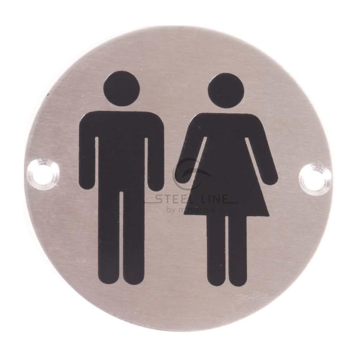 This is an image of a Steel Line Unisex Symbol Satin Stainless Steel finish, ss-sign013-s that is available to order from T.H Wiggans Ironmongery in Kendal.