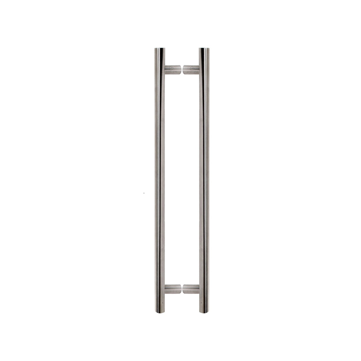 This is an image of a Steel Line T Pull Back to Back 2000mm Satin Stainless Steel finish, ss-t320005r-s that is available to order from T.H Wiggans Ironmongery in Kendal.