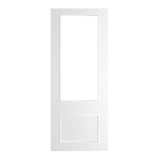 This is an image of Deanta Sandringham White Primed Bevelled Glaze Doors available to order from T.H. Wiggans Ironmongery in Kendal