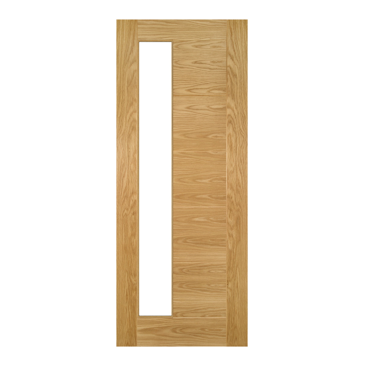 This is an image of Deanta Seville Prefinished Oak 1SL Clear Glazed Doors available to order from T.H. Wiggans Ironmongery in Kendal