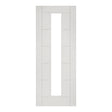 This is an image of Deanta Seville White Primed Clear Glazed 1L Doors available to order from T.H. Wiggans Ironmongery in Kendal