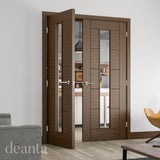 Deanta Seville Prefinished Walnut Clear Glazed 1L Doors