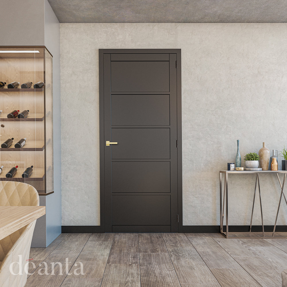 Deanta Shoreditch Black Prefinished Doors