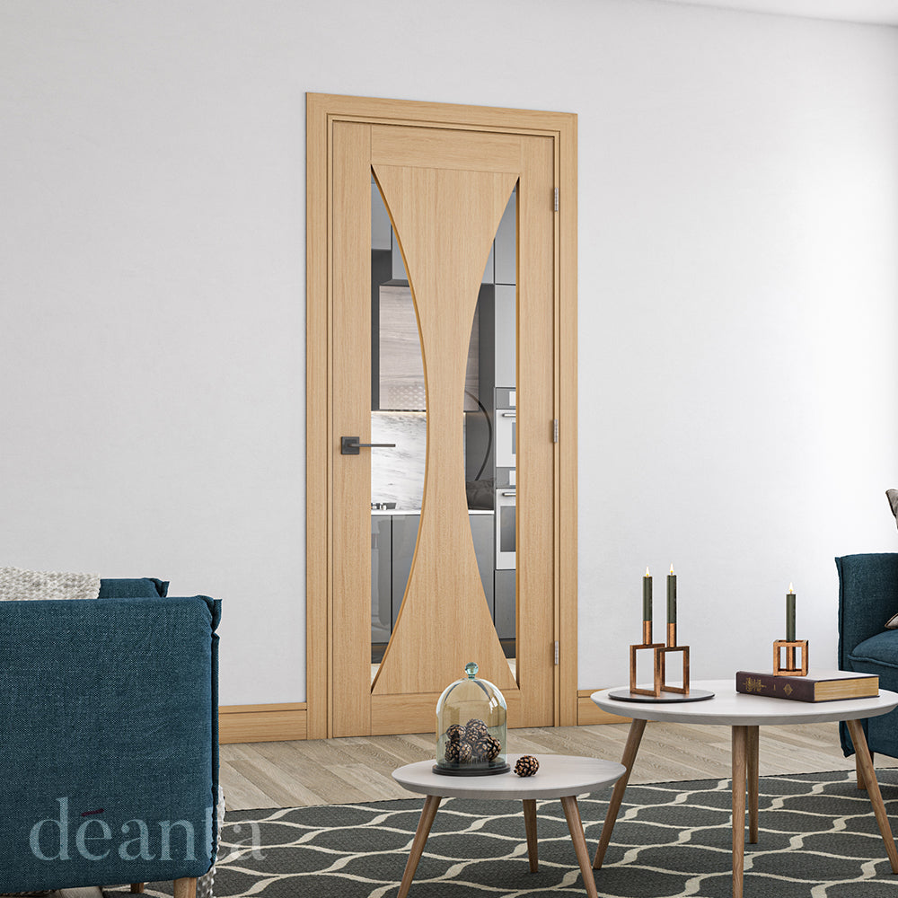 Deanta Sorrento Prefinished Oak Clear Glazed Doors