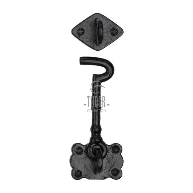 This is an image of a The Tudor Collection - Cabin Hook 6" Black Iron, tc153-153 that is available to order from T.H Wiggans Ironmongery in Kendal.