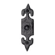 This is an image of a The Tudor Collection - Bell Push Black Iron, tc345 that is available to order from T.H Wiggans Ironmongery in Kendal.