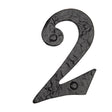 This is an image of a The Tudor Collection - Numeral 2 - 4" Black Iron, tc355-2 that is available to order from T.H Wiggans Ironmongery in Kendal.