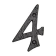 This is an image of a The Tudor Collection - Numeral 4 - 4" Black Iron, tc355-4 that is available to order from T.H Wiggans Ironmongery in Kendal.