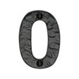 This is an image of a The Tudor Collection - Numeral 0 - 3" Black Iron, tc356-0 that is available to order from T.H Wiggans Ironmongery in Kendal.