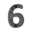 This is an image of a The Tudor Collection - Numeral 6 - 3" Black Iron, tc356-6 that is available to order from T.H Wiggans Ironmongery in Kendal.