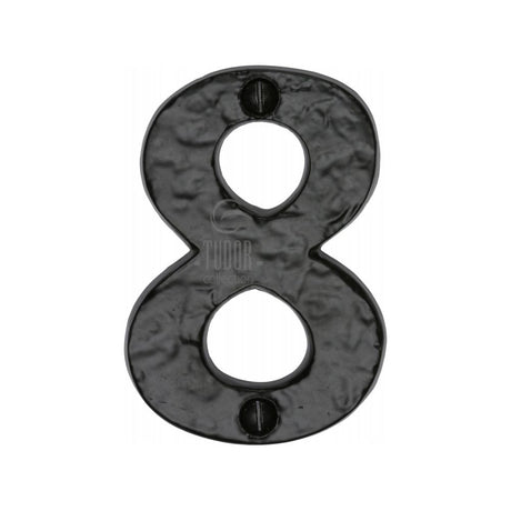 This is an image of a The Tudor Collection - Numeral 8 - 3" Black Iron, tc356-8 that is available to order from T.H Wiggans Ironmongery in Kendal.