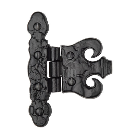 This is an image of a The Tudor Collection - Coronet Hinge Black Iron, tc425 that is available to order from T.H Wiggans Ironmongery in Kendal.