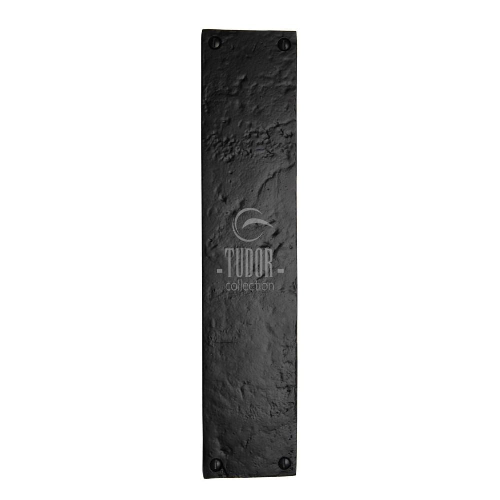 This is an image of a The Tudor Collection - Fingerplate 301 x 65mm - Black Iron, tc430 that is available to order from T.H Wiggans Ironmongery in Kendal.