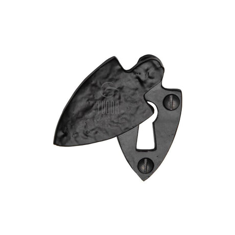 This is an image of a The Tudor Collection - Covered Keyhole Black Iron, tc542 that is available to order from T.H Wiggans Ironmongery in Kendal.