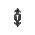 This is an image of a The Tudor Collection - Keyhole Escutcheon Black Iron, tc545 that is available to order from T.H Wiggans Ironmongery in Kendal.