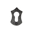 This is an image of a The Tudor Collection - Euro Profile Cylinder Escutcheon Black Iron, tc547 that is available to order from T.H Wiggans Ironmongery in Kendal.