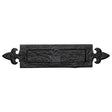 This is an image of a The Tudor Collection - Fleur de Lys Letterplate Black Iron, tc770 that is available to order from T.H Wiggans Ironmongery in Kendal.