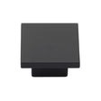This is an image of a M.Marcus - Classic Square Cabinet Knob 32mm Matt Black Silk Touch Finish, tk1254-032-sbk that is available to order from T.H Wiggans Ironmongery in Kendal.