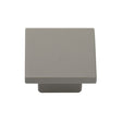 This is an image of a M.Marcus - Classic Square Cabinet Knob 32mm Grey Silk Touch Finish, tk1254-032-stg that is available to order from T.H Wiggans Ironmongery in Kendal.