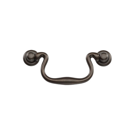 This is an image of a M.Marcus - Classic Drop Pull 96mm Matt Bronze Finish, tk3019-096-lbn that is available to order from T.H Wiggans Ironmongery in Kendal.