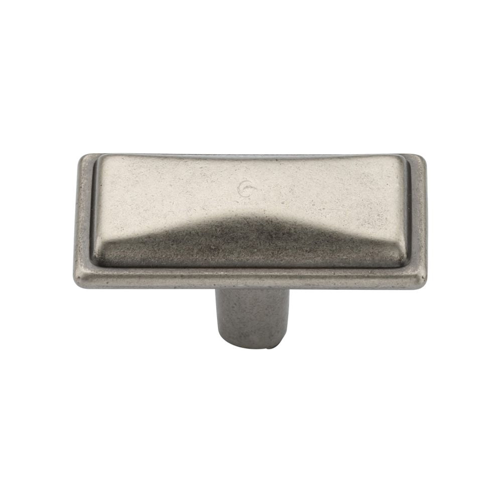 This is an image of a M.Marcus - Luca Cabinet Knob 45mm Distressed Pewter Finish, tk4090-045-dpw that is available to order from T.H Wiggans Ironmongery in Kendal.