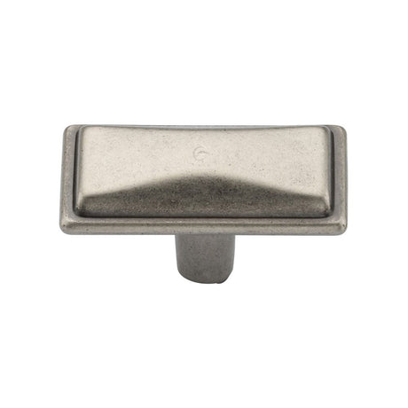 This is an image of a M.Marcus - Luca Cabinet Knob 45mm Distressed Pewter Finish, tk4090-045-dpw that is available to order from T.H Wiggans Ironmongery in Kendal.