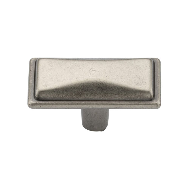 This is an image of a M.Marcus - Luca Cabinet Knob 45mm Distressed Pewter Finish, tk4090-045-dpw that is available to order from T.H Wiggans Ironmongery in Kendal.