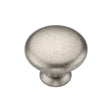 This is an image of a M.Marcus - Classic Round Knob 030mm Distressed Pewter Finish, tk4226-030-dpw that is available to order from T.H Wiggans Ironmongery in Kendal.