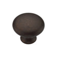 This is an image of a M.Marcus - Classic Round Knob 030mm Matt Bronze Finish, tk4226-030-lbn that is available to order from T.H Wiggans Ironmongery in Kendal.