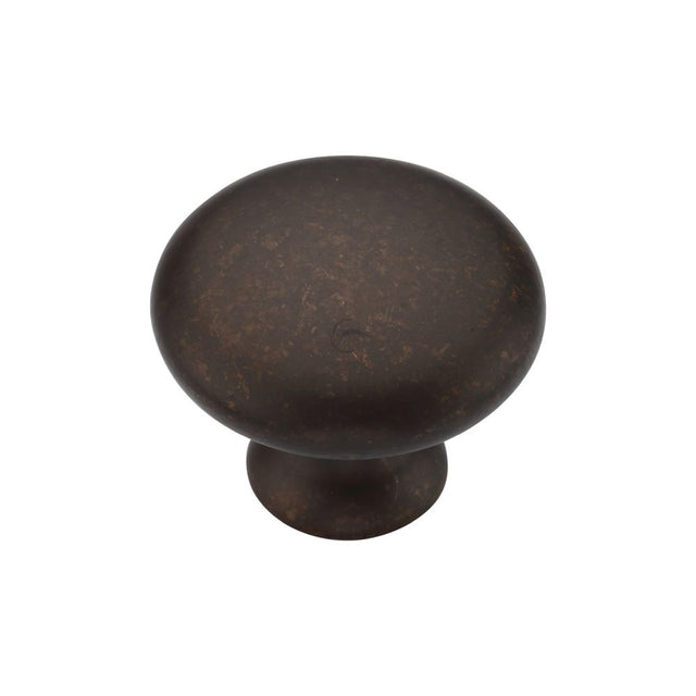 This is an image of a M.Marcus - Classic Round Knob 030mm Matt Bronze Finish, tk4226-030-lbn that is available to order from T.H Wiggans Ironmongery in Kendal.