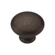 This is an image of a M.Marcus - Classic Round Knob 035mm Matt Bronze Finish, tk4226-035-lbn that is available to order from T.H Wiggans Ironmongery in Kendal.