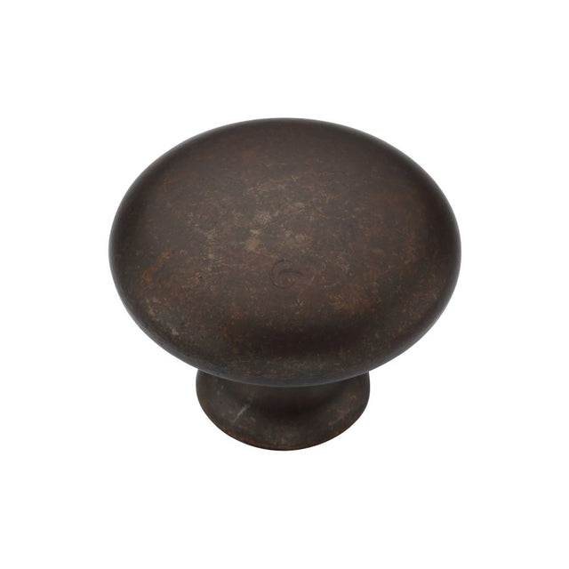 This is an image of a M.Marcus - Classic Round Knob 035mm Matt Bronze Finish, tk4226-035-lbn that is available to order from T.H Wiggans Ironmongery in Kendal.