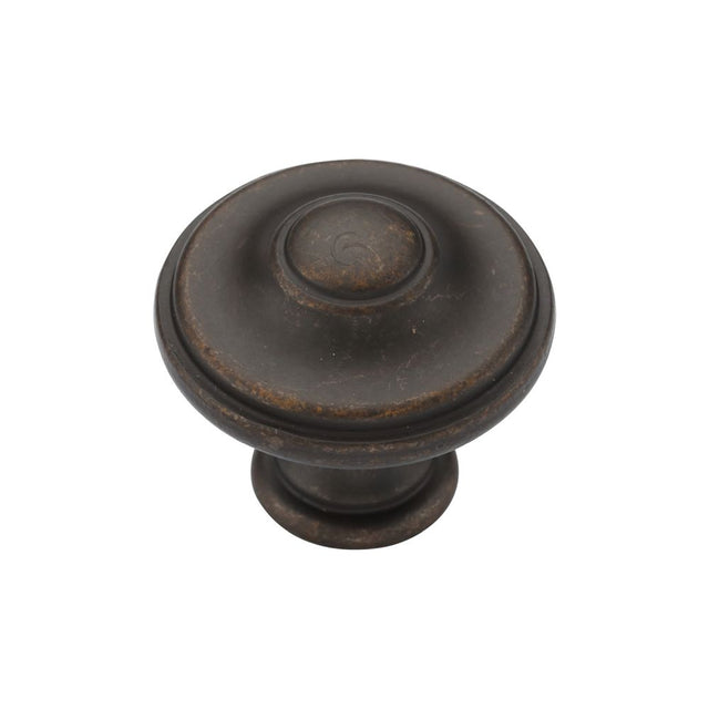 This is an image of a M.Marcus - Domed Round Knob 030mm Matt Bronze Finish, tk4408-030-lbn that is available to order from T.H Wiggans Ironmongery in Kendal.