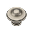 This is an image of a M.Marcus - Domed Round Knob 035mm Distressed Pewter Finish, tk4408-035-dpw that is available to order from T.H Wiggans Ironmongery in Kendal.