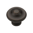 This is an image of a M.Marcus - Domed Round Knob 035mm Matt Bronze Finish, tk4408-035-lbn that is available to order from T.H Wiggans Ironmongery in Kendal.