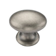 This is an image of a M.Marcus - Egg Knob 040mm Distressed Pewter Finish, tk4462-040-dpw that is available to order from T.H Wiggans Ironmongery in Kendal.