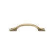This is an image of a M.Marcus - Luca Cabinet Pull 96mm Distressed Brass Finish, tk5090-096-dbs that is available to order from T.H Wiggans Ironmongery in Kendal.