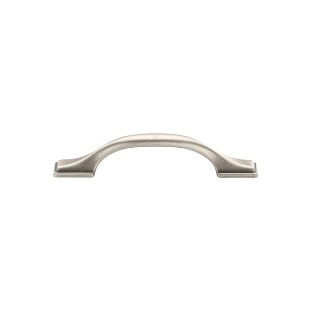 This is an image of a M.Marcus - Luca Cabinet Pull 96mm Distressed Pewter Finish, tk5090-096-dpw that is available to order from T.H Wiggans Ironmongery in Kendal.