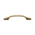 This is an image of a M.Marcus - Luca Cabinet Pull 128mm Distressed Brass Finish, tk5090-128-dbs that is available to order from T.H Wiggans Ironmongery in Kendal.