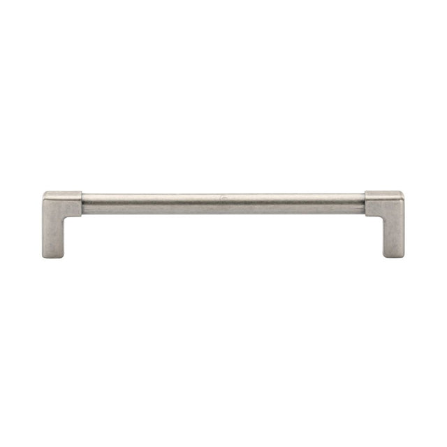 This is an image of a M.Marcus - Mission Cabinet Pull 160mm Distressed Pewter Finish, tk5190-160-dpw that is available to order from T.H Wiggans Ironmongery in Kendal.