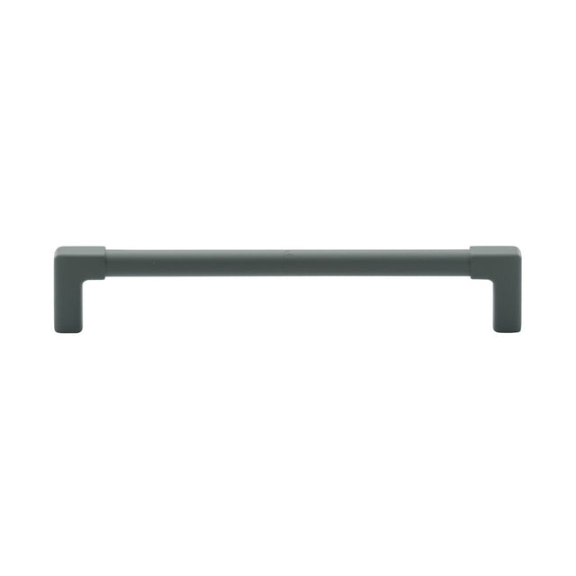 This is an image of a M.Marcus - Mission Cabinet Pull 160mm Green Silk Touch Finish, tk5190-160-sgr that is available to order from T.H Wiggans Ironmongery in Kendal.