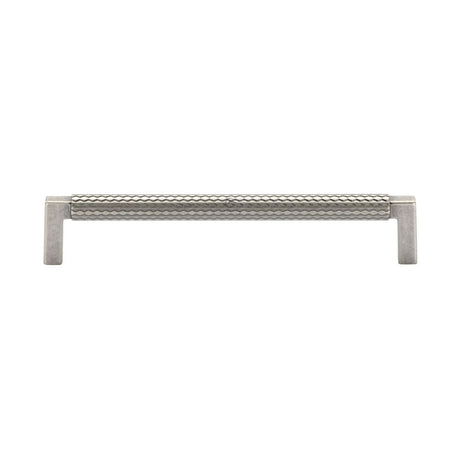 This is an image of a M.Marcus - Paxton Cabinet Pull 160mm Distressed Pewter Finish, tk5191-160-dpw that is available to order from T.H Wiggans Ironmongery in Kendal.