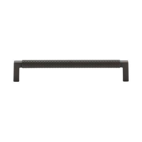 This is an image of a M.Marcus - Paxton Cabinet Pull 160mm Matt Black Silk Touch Finish, tk5191-160-sbk that is available to order from T.H Wiggans Ironmongery in Kendal.