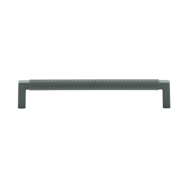 This is an image of a M.Marcus - Paxton Cabinet Pull 160mm Green Silk Touch Finish, tk5191-160-sgr that is available to order from T.H Wiggans Ironmongery in Kendal.