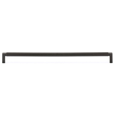 This is an image of a M.Marcus - Paxton Cabinet Pull 320mm Matt Black Silk Touch Finish, tk5191-320-sbk that is available to order from T.H Wiggans Ironmongery in Kendal.