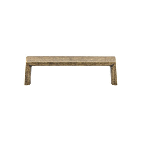 This is an image of a M.Marcus - Jena Cabinet Pull 96mm Distressed Brass Finish, tk5210-096-dbs that is available to order from T.H Wiggans Ironmongery in Kendal.