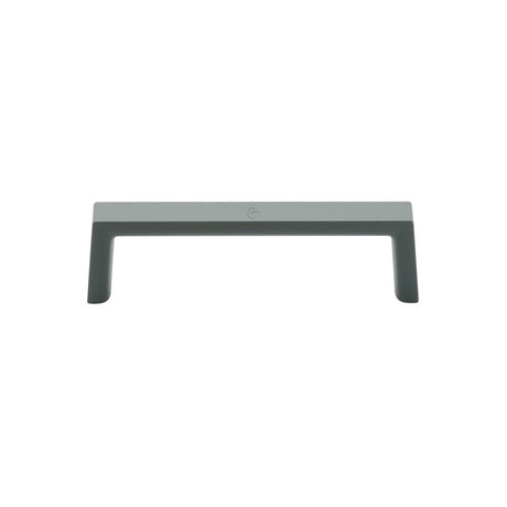 This is an image of a M.Marcus - Jena Cabinet Pull 96mm Green Silk Touch Finish, tk5210-096-sgr that is available to order from T.H Wiggans Ironmongery in Kendal.