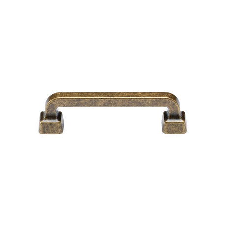 This is an image of a M.Marcus - Stilo Cabinet Pull 96mm Distressed Brass Finish, tk5217-096-dbs that is available to order from T.H Wiggans Ironmongery in Kendal.